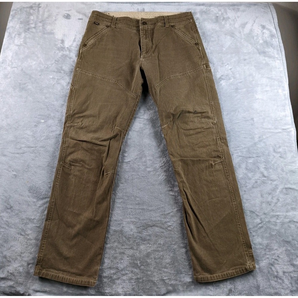 Kuhl Pants Mens 38x32 Brown The Lawless Canvas Vintage Patina Dye Hiking Outdoor
